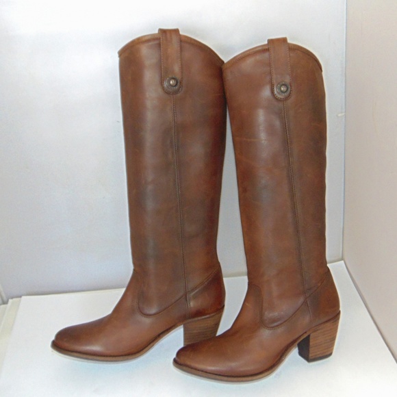 Frye Jackie Button Brown Vintage Leather 7.5 - Picture 3 of 8